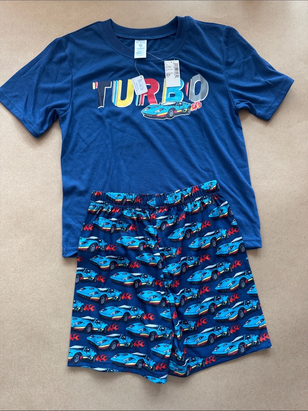 The Children's Place Navy Blue Turbo Car Pajama Set